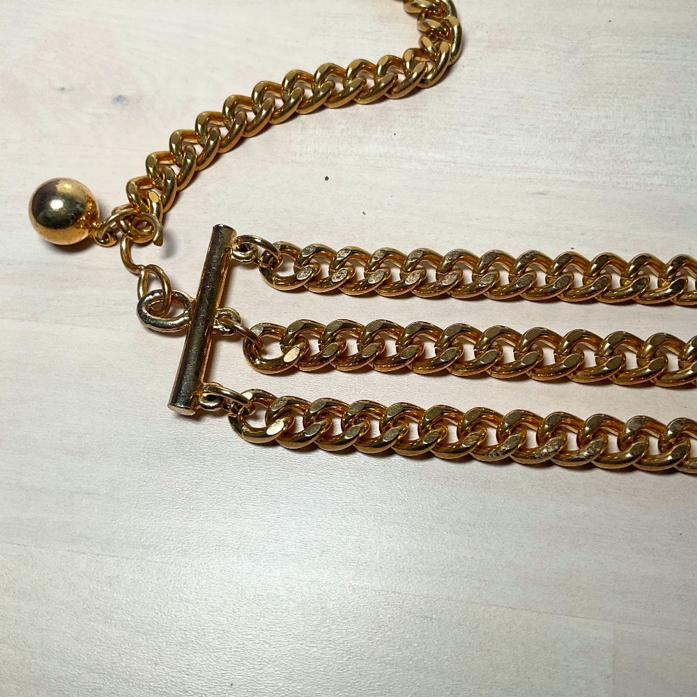 Vintage 90s Golden Metal Belt